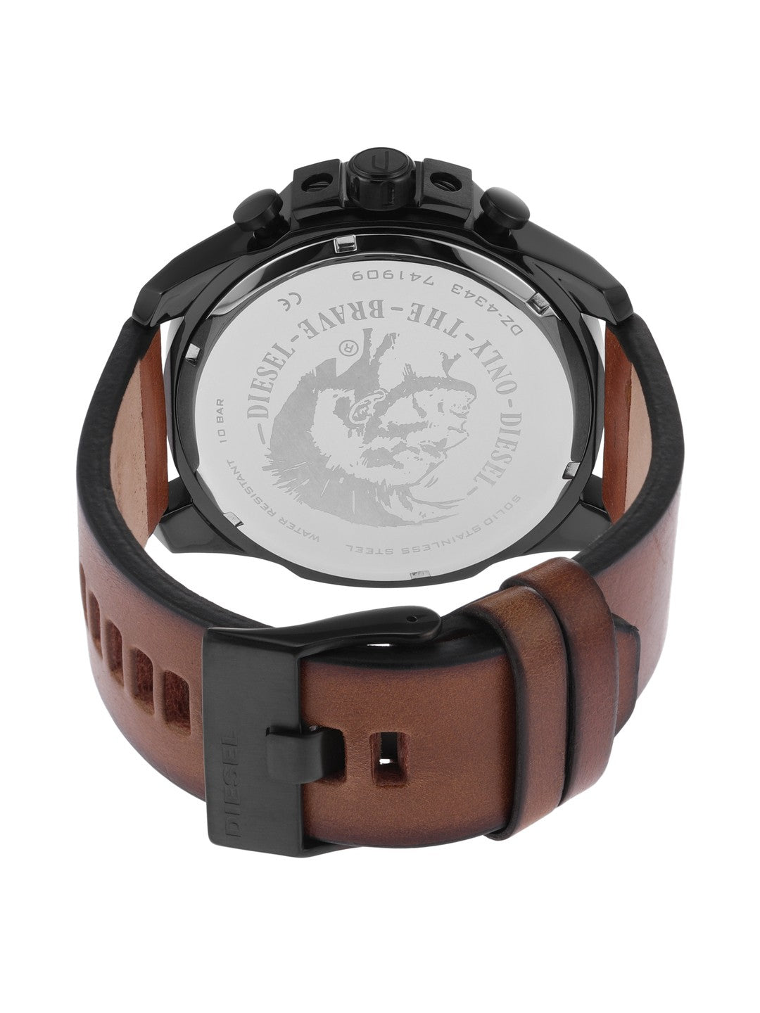 Analog Watch Combo (Brown Leather + Black Metal)