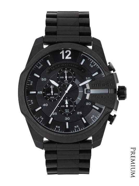 All-Black Metal Watch Combo