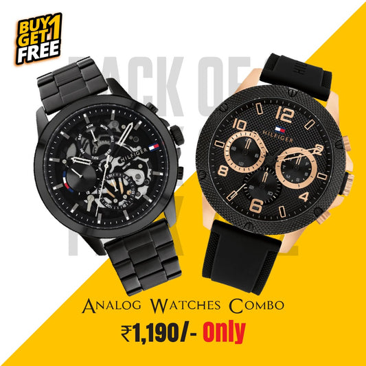 Black Metal & Sporty Chrono Combo