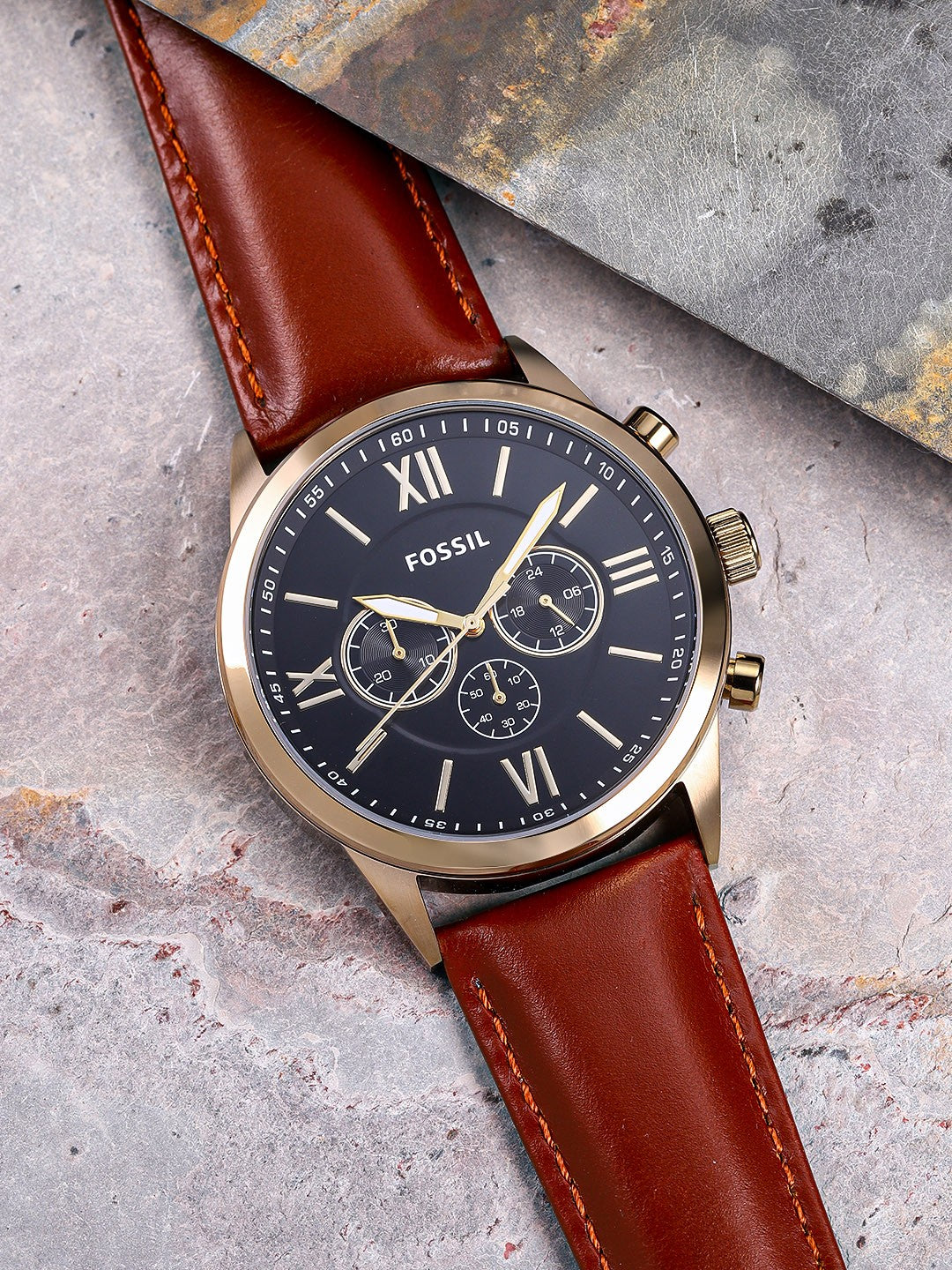 Black Metal & Brown Leather Combo